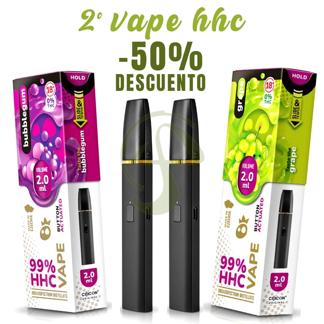 OFERTA - 50% DTO 2º VAPE HHC APOREX 2ml - 1.200 Puffs